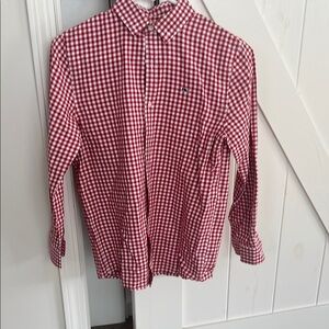 Vineyard Vines Red and White Gingham Button Down Shirt